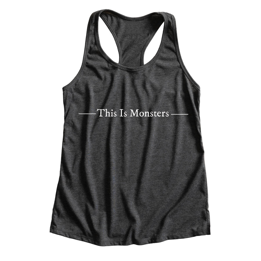 This Is Monsters Charcoal Racerback Tank
